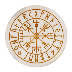 Selenit Platte „Vegvisir”
