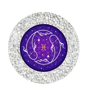 Bergkristall-Energiemagnet „Fische“