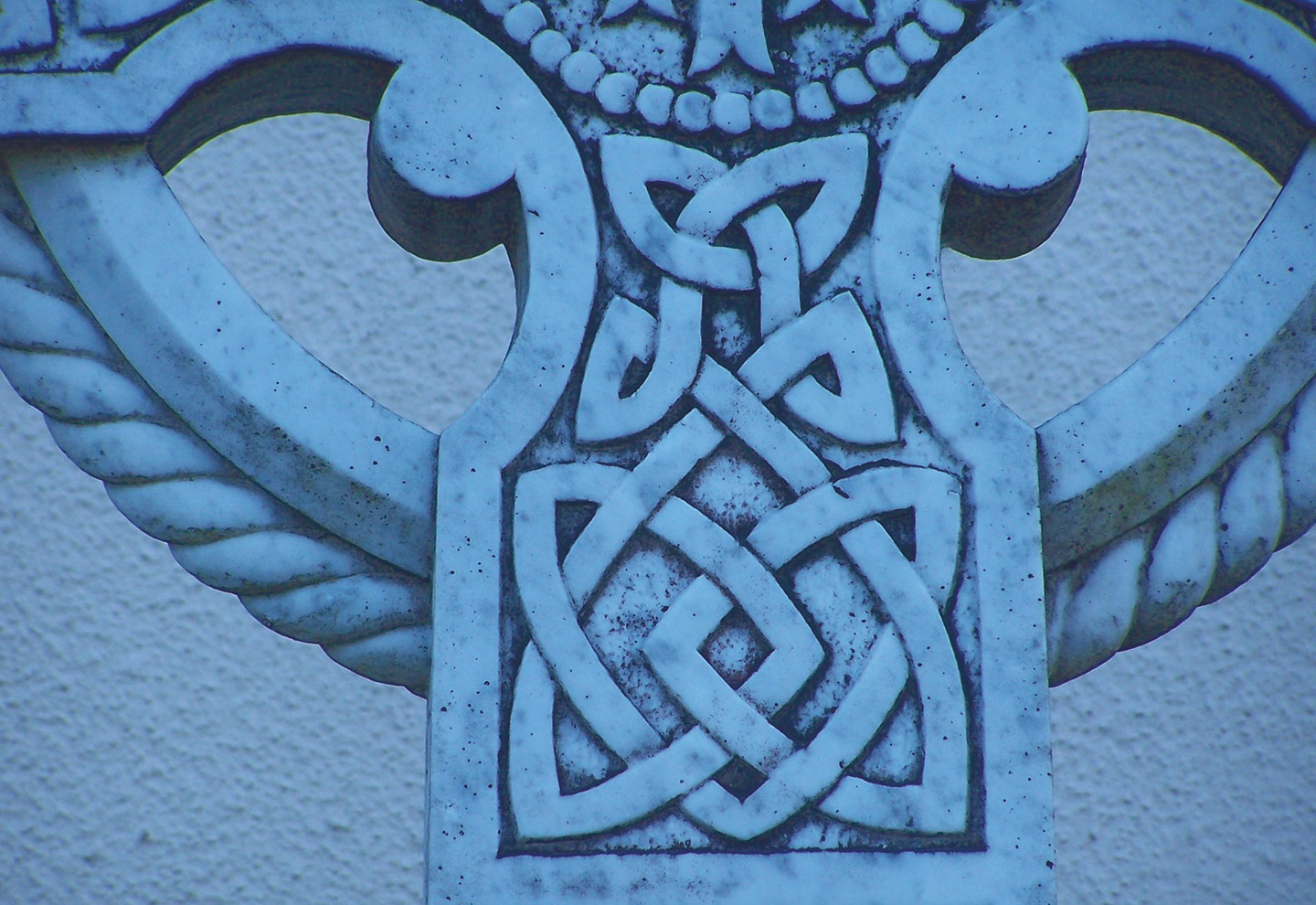 Blaues keltisches Kreuz