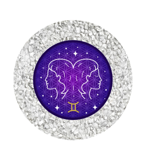 Bergkristall-Energiemagnet „Zwillinge“