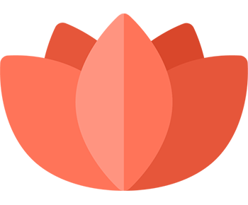 Grafik einer orangefarbenen Lotusblume