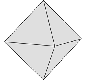 Graue Form: Oktaeder