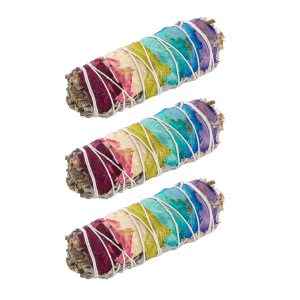 Mini-Räucherbündel Weißer Salbei Chakra, 3er Set