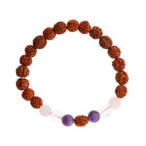 Armband „Rudraksha mit Edelsteinen“