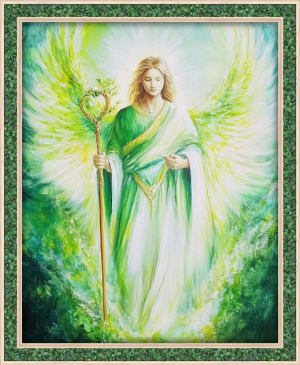 Aventurin-Energiebild „Erzengel Raphael“, groß