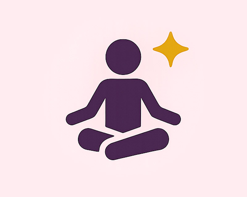 Symbol einer Person in Meditationshaltung