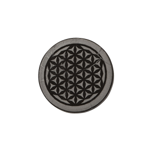 Schungit-Plättchen „Blume des Lebens“