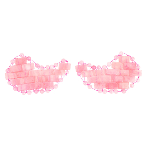 Rosenquarz-Augenpads, 2er Set