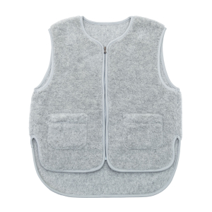 Merino-Weste „Island“, grau