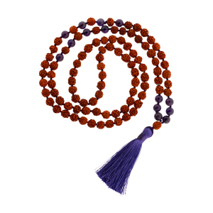 Rudraksha-Mala „Amethyst“
