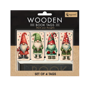 Holz-Lesezeichen „Glückszwerge“ 4er Set